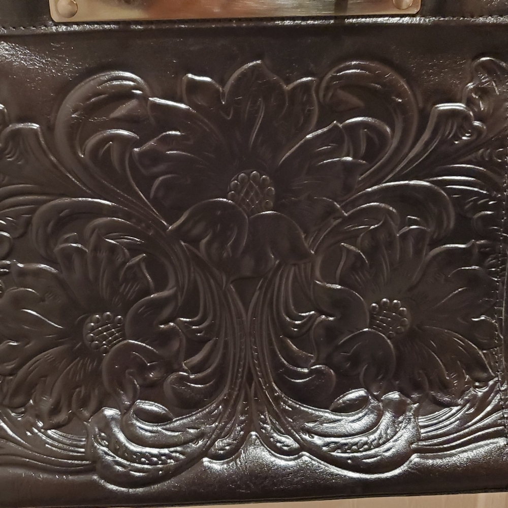 Arden Embossed Leather Tote By Patricia Nash - Picture 5 of 15